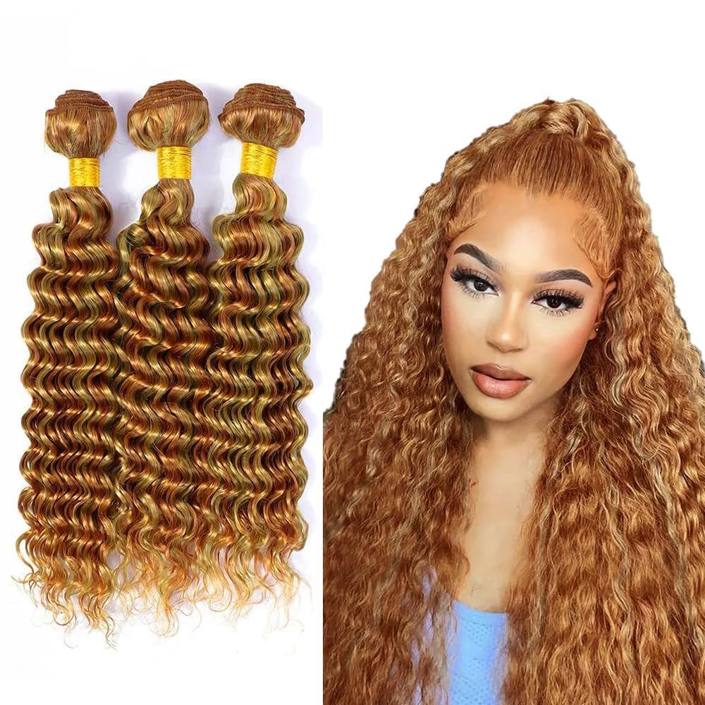 Pacotes de cabelo MAMART Deep Wave P27/30 Highlight 35-45cm 300g