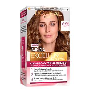 Tintura Creme Imédia Excellence L`oréal néctar das flores 6.88