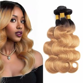 Pacotes de cabelo KODRHAR Ombre Body Wave Human Hair 14 cm 16 cm 18 cm