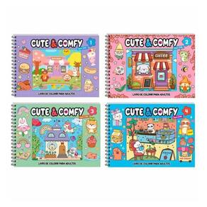 Combo Cute & Comfy Super Extra Completo - Kit Com 4 Livros - Capa Dura Holográfica