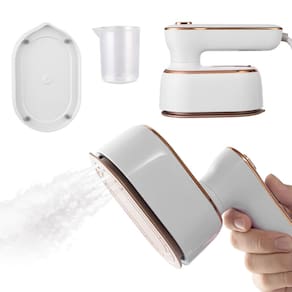 Mini de viagem portátil portátil Steamer Iron OCAW 2 em 1 branco