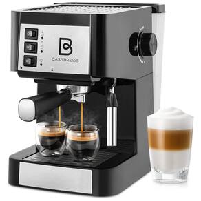 Máquina de Café Expresso Automática 1.5L 20 Bar de Aço Inoxidável, 950W, 110v, CASABREWS CM1699, Preto