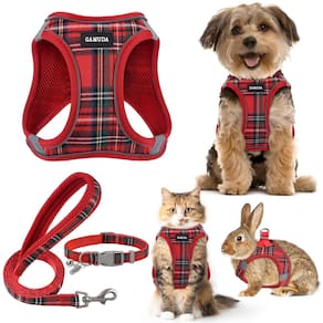 Conjunto de arnês para animais de estimação GAMUDA Small Dog Step-in Reflective Red S