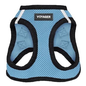 Harness Best Pet Supplies All Weather Mesh para cães pequenos e médios e gatos, acabamento azul/preto e azul, GG