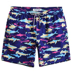 Calções de banho magic Quick Dry Swim Shorts para homens, pequenos