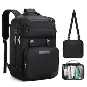 Mochila de viagem Maelstrom 35L para mulheres e homens com laptop de 17" preta
