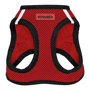 Harness Best Pet Supplies All Weather Mesh para cães pequenos e médios e gatos vermelho/preto L
