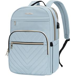 Mochila para laptop VANKEAN 15,6" impermeável para mulheres azul claro
