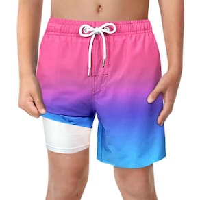 Calções de banho LUCOWEE Boys, tamanho 10-12, rosa, azul