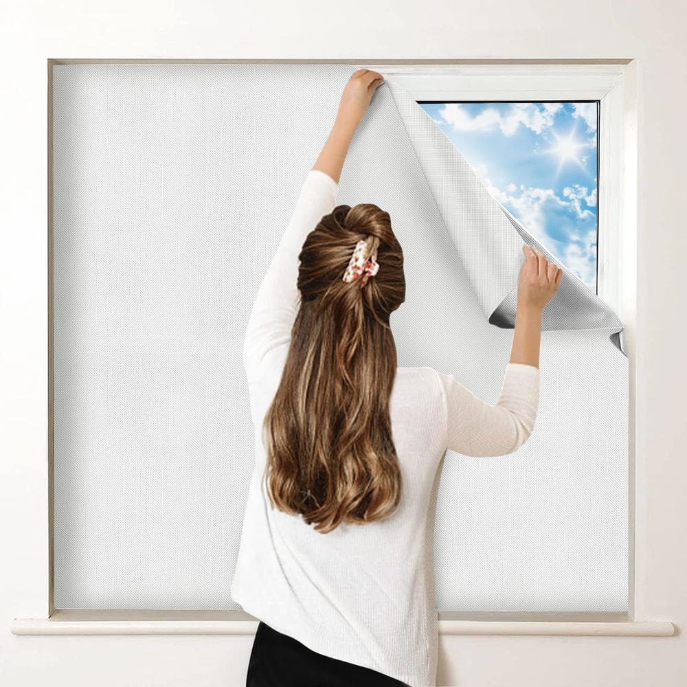 Cortinas Blackout Petaholic White para quarto 118x57cm