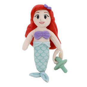 Chupeta de pelúcia Buddy Disney Ariel Super Soft Red Lavender Aqua