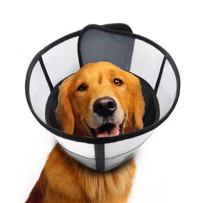 Coleira de recuperação WinWeal Soft para cães após cirurgia XL preta
