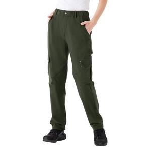 Calças de caminhada Rdruko femininas para uso externo impermeáveis verdes XXXL