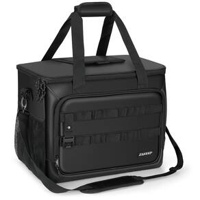 Bolsa térmica macia ZAKEEP Large Leakproof Beach, 30 latas, preta