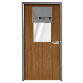 Tampa de janela de porta de sala de aula WDFour Blackout 30x76cm cinza claro