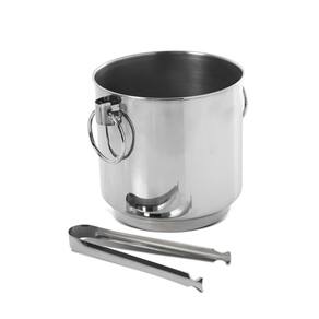 Balde Térmico Grande Para Gelo Com Pinça 2l Aço Inox Forma