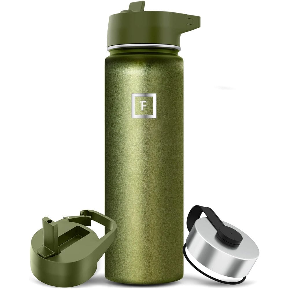 Garrafa de água IRON °FLASK Camping Hiking 650 ml Emerald Chrome