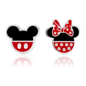 Brincos Disney Mismatched Mickey e Minnie Mouse para meninas