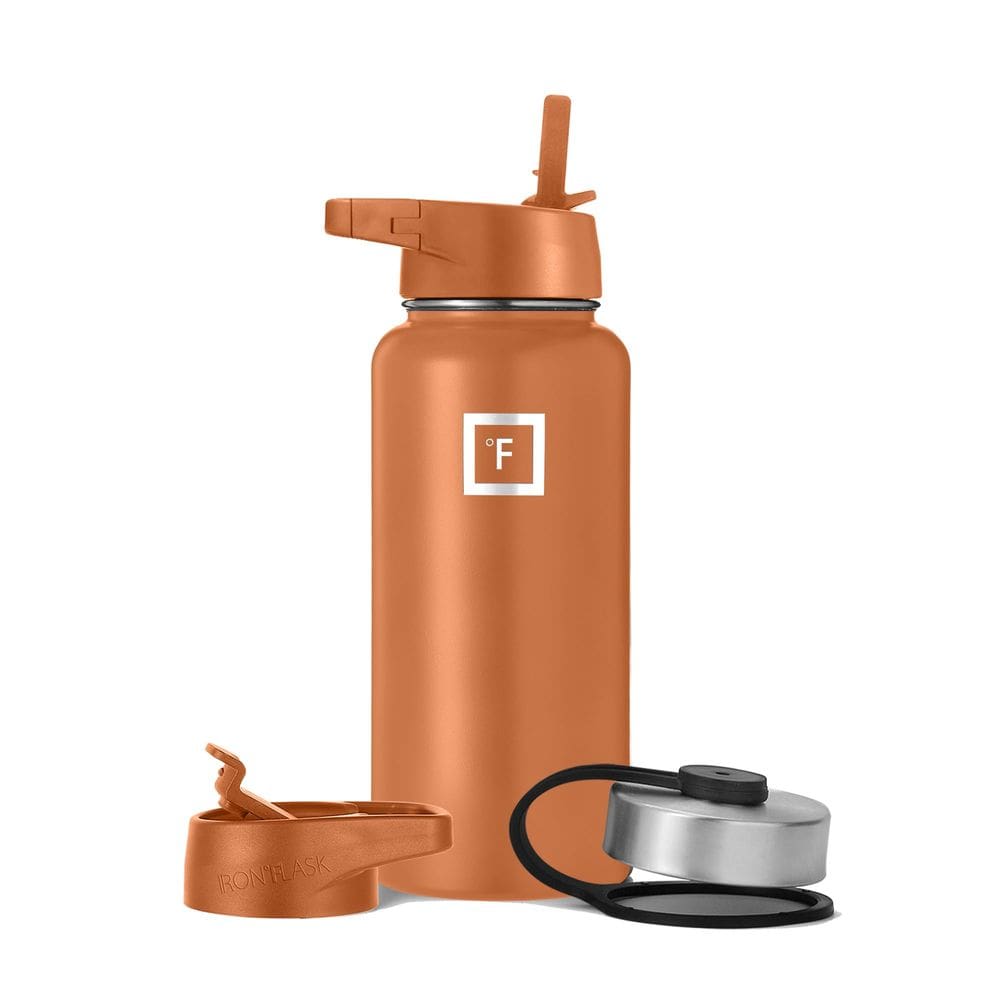 Frasco de hidratação IRON °FLASK Camping & Hiking 960ml Clementine