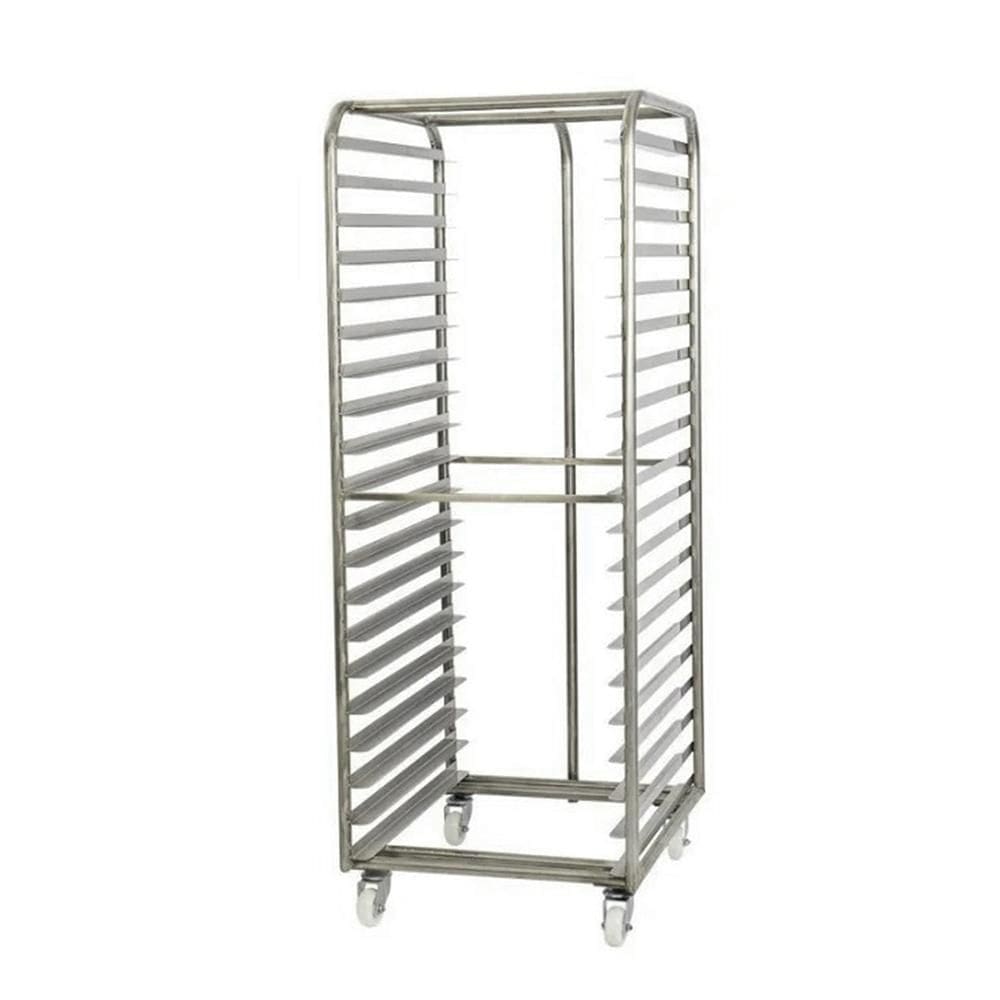 Estante Aberta Esqueleto 58x70 Total 20 Níveis Inox 304 Com Rodízios - Imeca 214