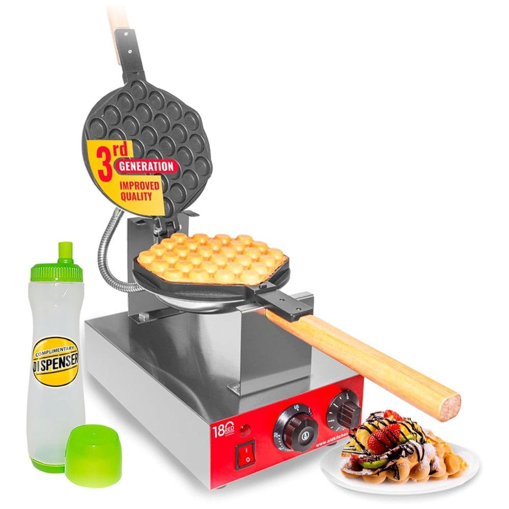Máquina de Waffles Antiaderente Termostato Manual, 110v, ALDKITCHEN abc, Prateado