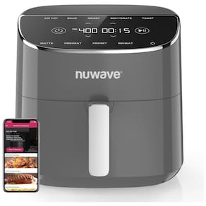 Fritadeira Elétrica sem Óleo Nuwave Brio Plus 8 Litros, Livre de Substâncias Tóxicas, 7 Funções de Cozimento Automático