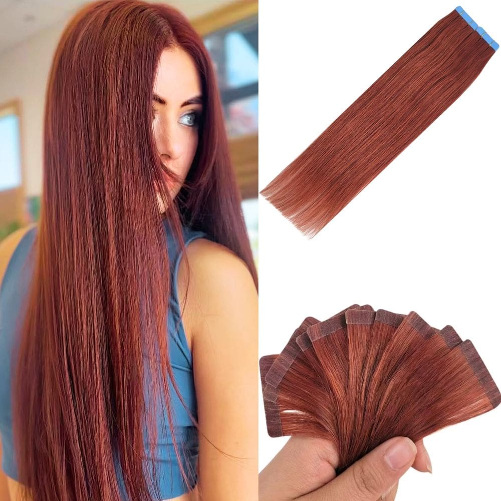 Extensões de cabelo Carleaty Copper Tape em cabelo humano 30mL