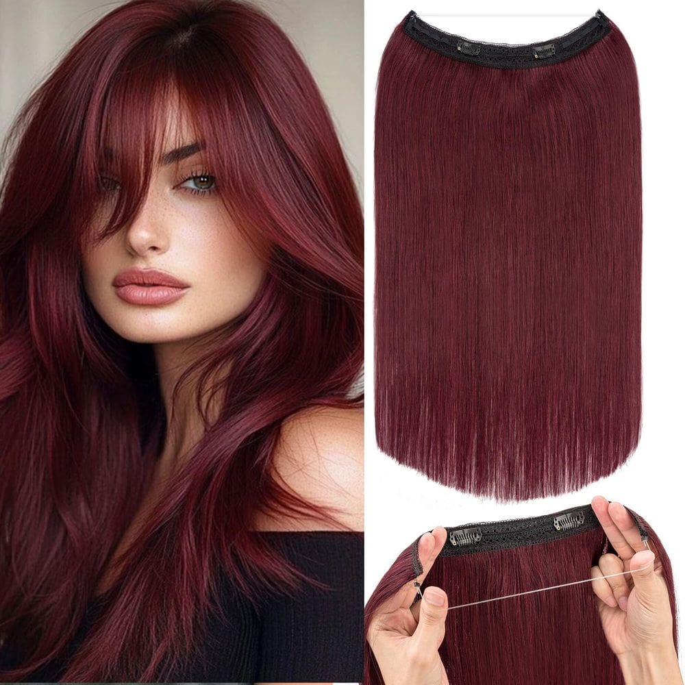 Extensões de cabelo Halo Rich Choices 100% cabelo humano 30 cm #99J