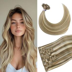 Extensões de cabelo Newfeeling Real Human Hair 55 cm 75 g dourado