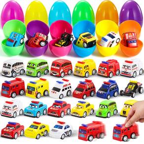 Ovos de Páscoa pré-preenchidos Mini Pull Back City Cars JOYIN x24 Kids