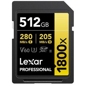 Cartão de memória Lexar GOLD Series Professional 1800x 512GB
