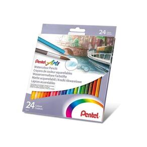 Conjunto de lápis de aquarela Pentel Arts 24 cores, pacote com 1