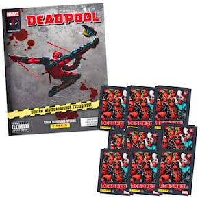 Kit Álbum Brochura + 10 Envelopes Marvel Deadpool Panini