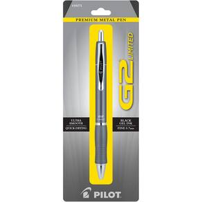 Caneta de gel Pilot G2 Limited Premium Metal de 0,7 mm de ponta fina
