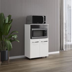 Armário Balcão Multiuso para Cozinha Micro-ondas e Forno Tais 02 Portas Branco Moblis