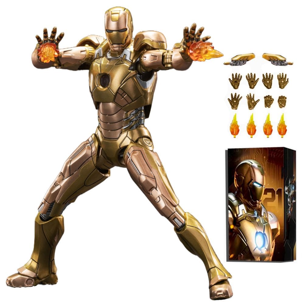 Boneco de ação LonullyMege Ironman MK21 18 cm com acessórios