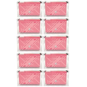Kit 10 Caixas Organizadoras de Pastas 6 Divisórias Arquivos Coloridos Dellocolor