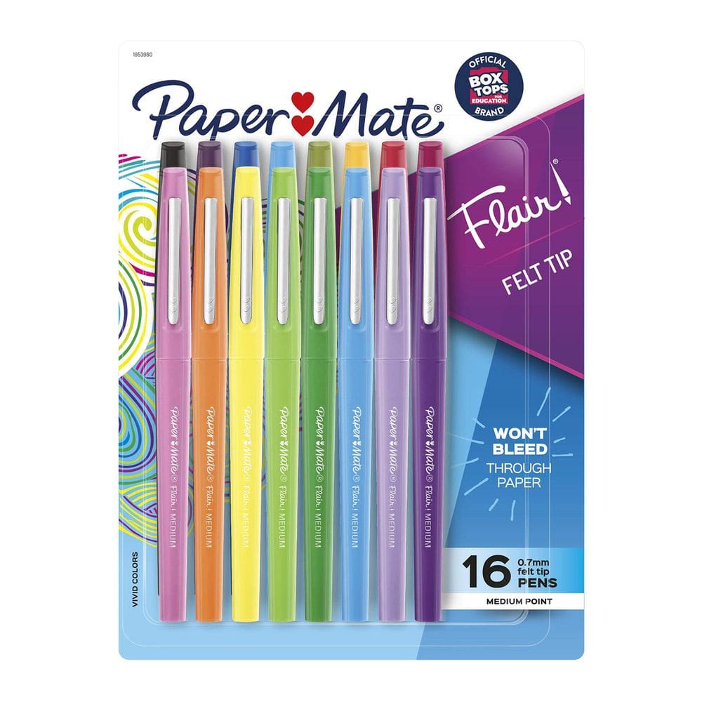 Canetas com ponta de feltro Paper Mate Flair Medium Point 0,7 mm 16 unidades