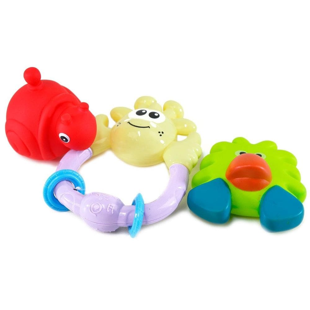Chocalho Para Bebê 3 Peças Baby AND Fun - Tudo em Caixa