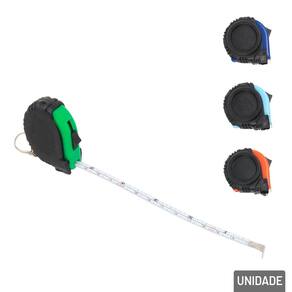 Chaveiro de Plástico Trena 1m com Trava Color - Tudo em Caixa