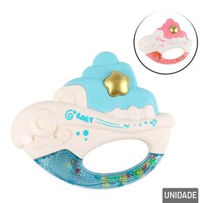 Chocalho Musical Para Bebê Barquinho com LUZ Color - Tudo em Caixa