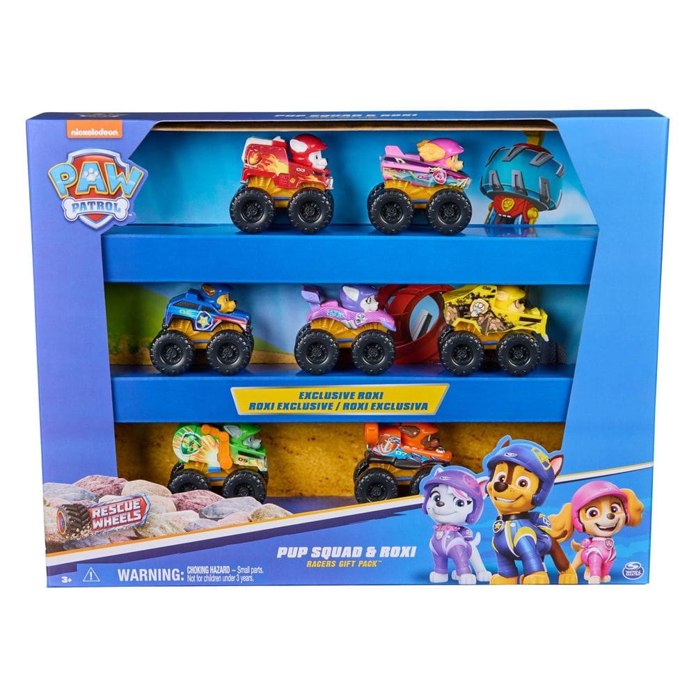 Conjunto de brinquedos Paw Patrol Rescue Wheels de 7 peças Pup Squad Racers