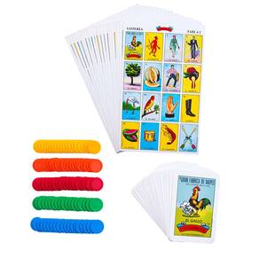Kit de jogo de bingo ELIASM Loteria Mexican para 20 jogadores