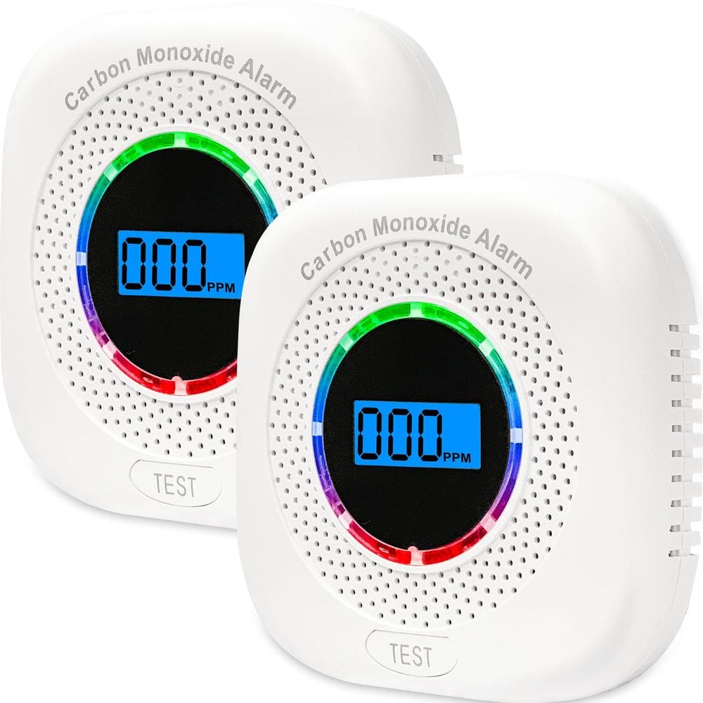 Detectores de monóxido de carbono Chagasort Portable, pacote com 2 unidades com LCD