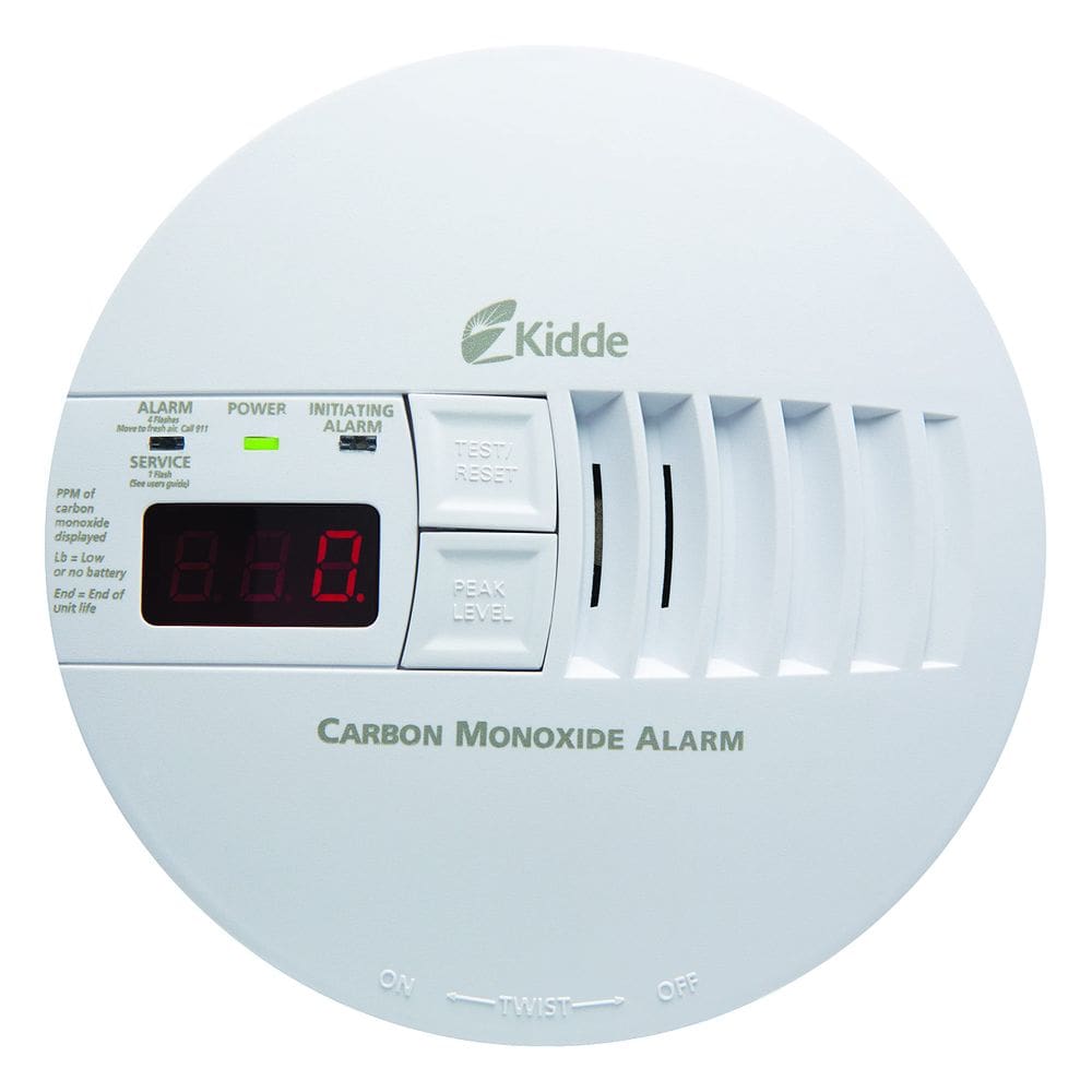 Detector de monóxido de carbono Kidde Hardwired com bateria de reserva
