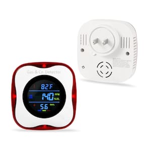 Detector de gás e monóxido de carbono KOABBIT 4 em 1 com temperatura e umidade