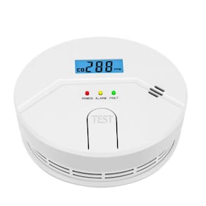 Detector de fumaça e monóxido de carbono FANSTLOYI 2 em 1 LCD