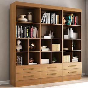 Estante para Livros Modulare 6 Gavetas 12 Prateleiras Cinamomo - Panorama Móveis