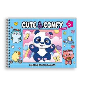Cute & Comfy Super Extra - Livro De Colorir Adulto - Capa Dura Holográfica