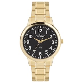 Relógio Condor Masculino Ref: Co2035Nri/4P Casual Dourado